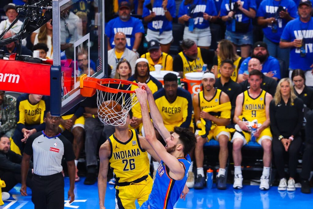 Read more about the article NBA Finals: Shai Gilgeous-Alexander brilha, e Thunder atropela os Pacers no Jogo 2 para empatar a série